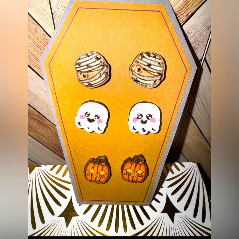 Boo-tiful Trio Halloween Stud Earrings